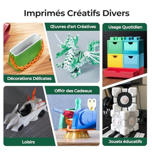 Creality Filament Ender-PLA 1.75mm, 1KG Bobine Résistant pour Imprimante 3D, Neatly Wound Impression Fluide, Non Colmatage et Déformation, Précision dimensionnelle +/- 0.02 mm (Blanc)