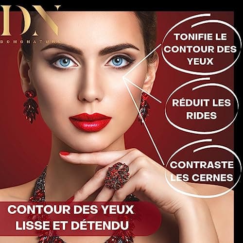 Bave d Escargot Visage pure, Serum Acide Hyaluronique pur 100% Bio, Creme Contour des yeux, Anti Rides Cerne pour Femme Homme, Hydratant Anti-Âge, Domonature 30ml