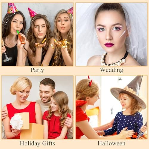 Paillettes autocollantes pour le visage, paillettes pour le visage, paillettes argentées, strass autocollants pour le maquillage de carnaval pour le visage, les yeux, le corps et les ongles.