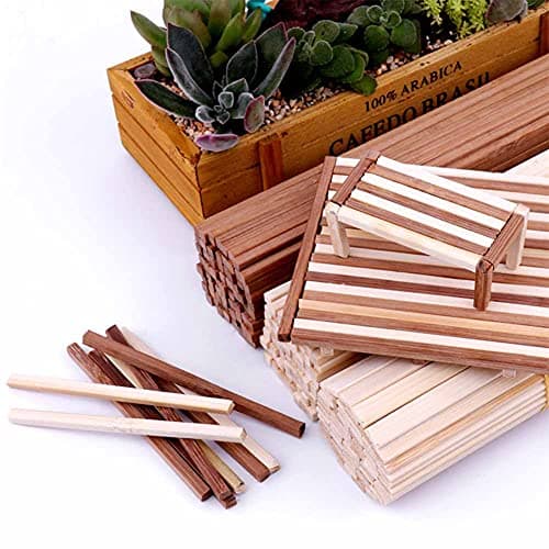 GOONSDS Tige de Goujon en Bois - Petits bâtons carrés en Bois Non Fini pour l'artisanat Projets de Bricolage (50 unités),Beige,4x4x300mm