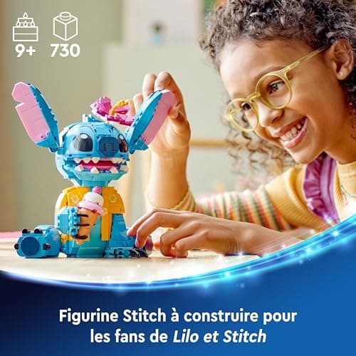 LEGO ǀ Disney Stitch, Jouet de Construction pour Enfants, Set avec Cornet de Glace, Figurine à Construire, Idée Cadeau pour Les Filles et Garçons Dès 9 Ans Fans du Célèbre Film Lilo et Stitch 43249