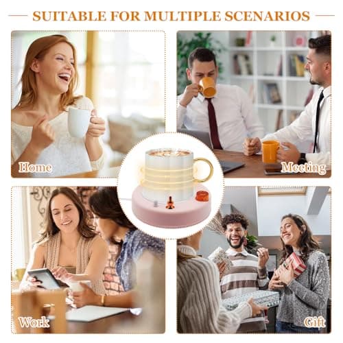 HASAIKA® Chauffe Tasse de Café, USB Coaster Warmer Chauffe-Tasse, Convient pour réchauffer Les Boissons telles Que Le café, Le thé et Le Lait à la Maison ou au Bureau (Rose)