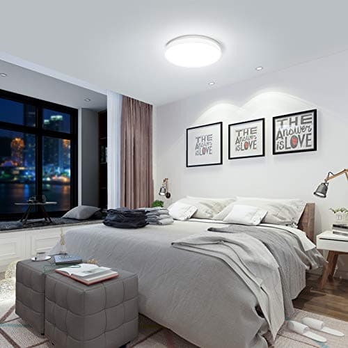 Lepro Plafonnier LED 15W, Luminaire Plafonnier Étanche IP54 Blanc Froid 5000K 1500LM, Angle de Faisceau 120 °, Plafonnier LED Idéal pour Salle de Bain, Balcon, Couloir, Cuisine, Salon(Φ22)