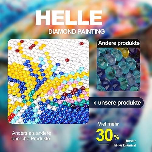 Hjjdiyes Diamond Painting Adultes Animaux Tortue Diamond Painting Enfants 5D Diy Diamant Painting Images avec Accessoires Diamond Painting Kit Full Drill Diamant Peinture Mer Tortues 30 x 40 cm