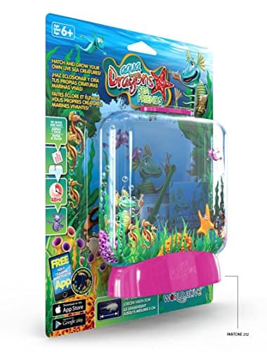 Aqua Dragons Sea Friends Colour Adventure,Jouet éducatif STEM, Aquarium Set, Grow Easy Pet for Kids,Comprend un réservoir, de nourriture, des œufs, une cuillère pour nourrir l'animal,Couleur surprise