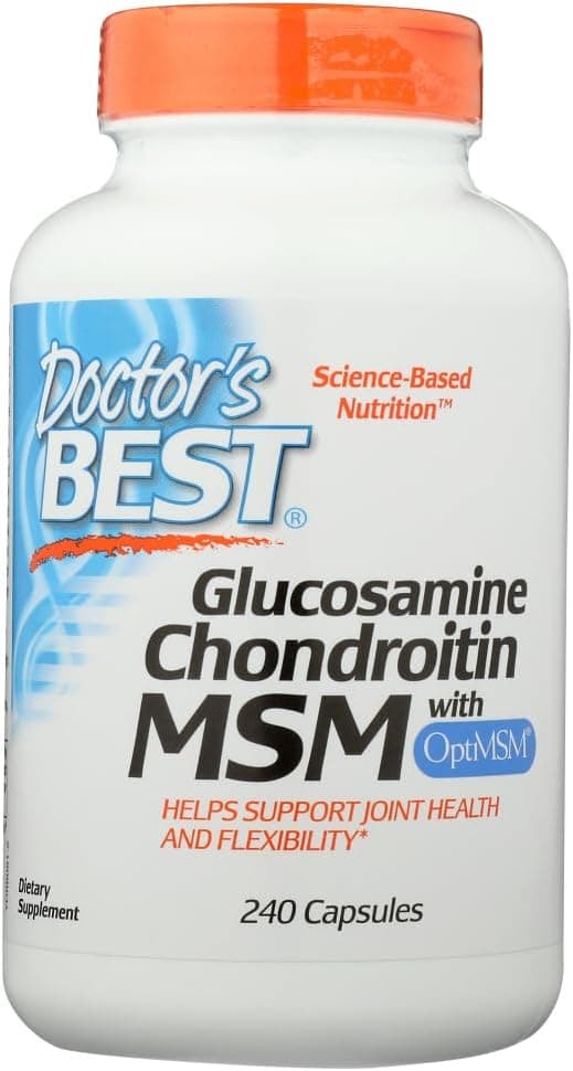 Doctor's Best Glucosamine Chondroitin MSM with OptiMSM, 240 Capsules