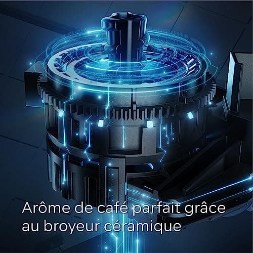SIEMENS, machine à café tout automatique, EQ300, ceramDrive, milkPerfect, fonction oneTouch, noir piano, TF301E19