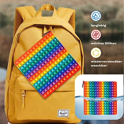 KICOSOADT Pop It, Jeu de société de Multiplication, modèle de Multiplication pour l'école Primaire, Aide Certains Enfants à surmonter Les difficultés de calcul (9 * 9arc-en-Ciel)