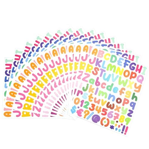15PCS Autocollants Lettre Autocollants Alphabet Autocollants de Chiffres Alphabétiques Autocollants Numéro Alphabet Coloré Gommettes Enfants Autocollants Alphabet Auto Adhésifs pour Déco
