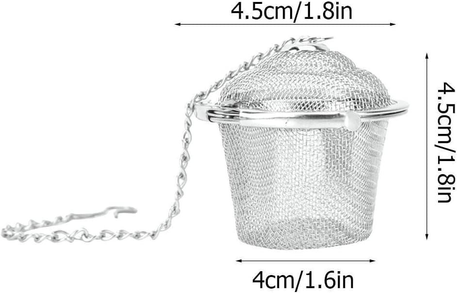 Infuseur à thé pour thé en vrac,Infuseur à Thé en Acier Inoxydable,Filtre à Thé avec Chaîne, boule à thé filtre à thé passoire à thé en acier inoxydable avec crochet à chaîne pour tasses et théières