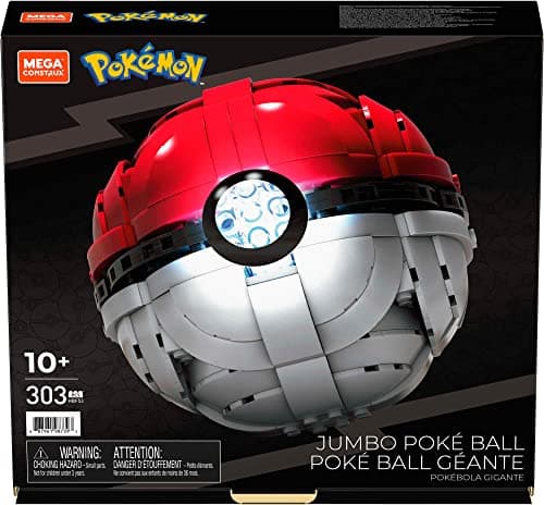 MEGA Construx Pokemon Poké Ball Géante à Construire, Jeu de Briques de Construction, 303 pièces, pour Enfant dès 10 Ans, HBF53