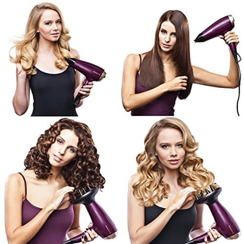 Remington Sèche-cheveux Ionique rapide & Volume, Your Style (2300W, léger, versatile, ionique, brillance sans frisottis, set de coiffure avec concentrateur, diffuseur, peigne volume) D5219