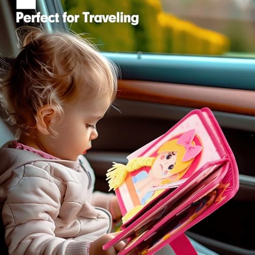 hahaland Jouet Bebe 1 an Busy Board Montessori âge 1 an, Relooking Princesse Jouet Enfant 1 2 3 4 Ans, Jeux Montessori Jouets d'Activité et de Développement Cadeau Fille 1 2 3 Ans