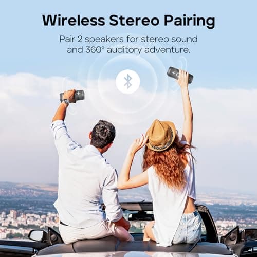 TRIBIT StormBox 2 Haut-parleur Bluetooth avec 34W 360° Son Surround, Technologie XBass, 24H d'autonomie, Étanchéité IPX7, Bluetooth 5.3, Association TWS Haut-parleur portable sans fil pour l'extérieur
