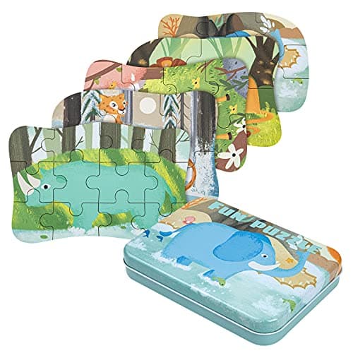 BBLIKE Puzzle Enfant 2 3 4ans, 5 Niveaux de Difficulté Différents Jouet Puzzle pour Enfants, Jouet Puzzle en Carton Éducatif Parfait pour Garçons Filles de 2 Ans +(Éléphant)