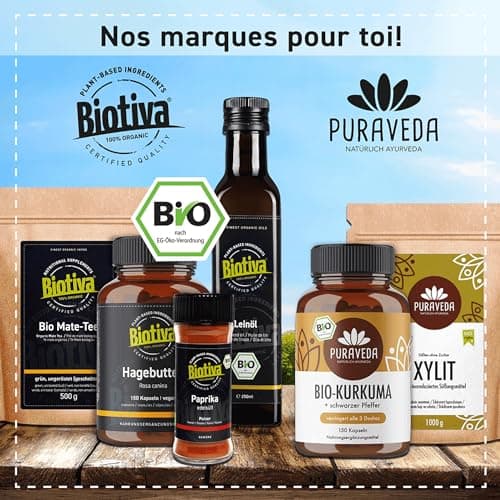 Tisane de Reine des prés bio 250g - véritable reine des prés - sans additifs - végétalien - qualité 100% bio - Mis en bouteille et contrôlé en Allemagne - Biotiva