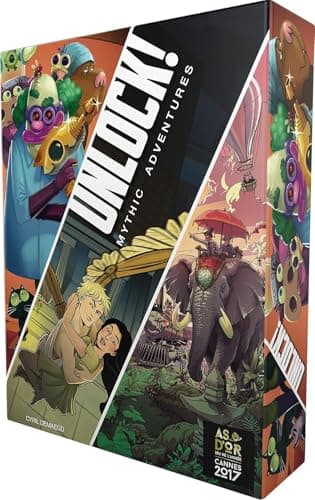 Asmodee - Unlock! Mythic Adventures - UNbox Now - Jeu Escape Game Adultes et Enfants dès 10 Ans - Jeu d'Ambiance - Jeu de Cartes avec Application Gratuite - 1 à 6 Joueurs - en Français- Space Cowboys
