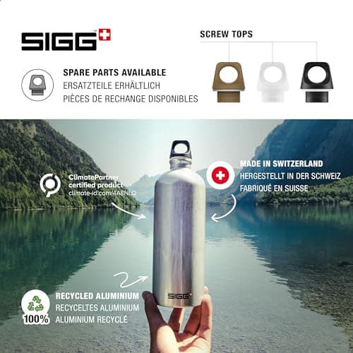 Sigg Traveller Bouteille Réutilisable, Bouteille Hermétique Sans Substances Nocives, Bouteille en Aluminium Ultra-Légère, Bouchon à Vis