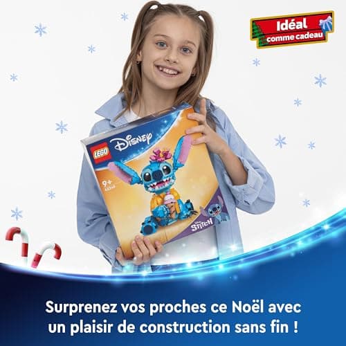 LEGO ǀ Disney Stitch, Jouet de Construction pour Enfants, Set avec Cornet de Glace, Figurine à Construire, Idée Cadeau pour Les Filles et Garçons Dès 9 Ans Fans du Célèbre Film Lilo et Stitch 43249