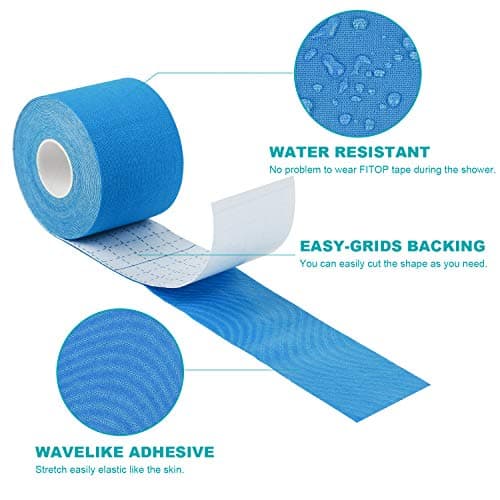 PHYTOP Bande Kinesiologie Tape 12 rouleaux Strap Kinesiologie en couleurs mélangées arc-en-ciel, K Tape pour le Sport, Support Musculaire et Articulaire