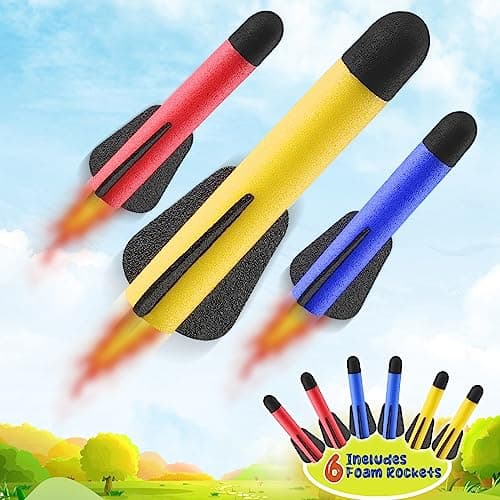 Lance-fusée pour Enfants, Lance-fusée Ajustable, Un Jeu Amusant pour l'extérieur, Jouets de Jardin pour Enfants pour Les garçons de 3 à 15 Ans, Filles, Cadeau