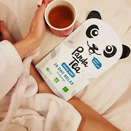 Panda Tea Infusion Sleep Well | Infusion Zen Tisane Sommeil Rooibos | | Parfait pour la détox estivale et rester hydraté | Ingrédients biologique | 28 Sachets Coton Mousseline Bio | Nuit tranquille