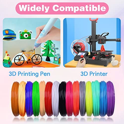 Fil Stylo 3D Pla, Recharge Stylo 3D 1.75mm, 5M Chacun-3D Pen Filament 20 Couleurs pour Enfants et Adultes, Filament Accessoire de Stylo 3D pour ODRVM, Tecboss, Lovebay et Stylo D'imprimante 3D