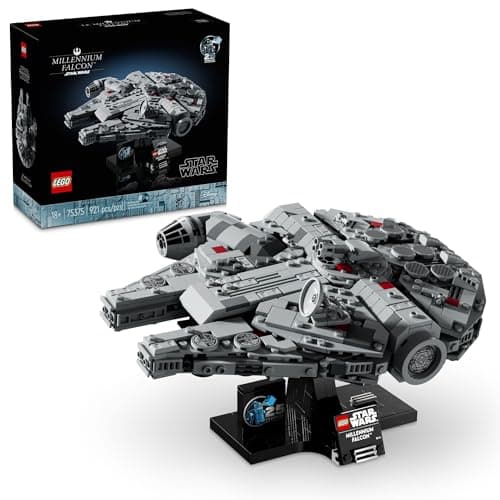 LEGO Star Wars Millennium Falcon A New Hope 25th Anniversary Collectable Model – Kit de construction à faire soi-même pour adultes, hommes et femmes, à partir de 18 ans – avec présentoir – Cadeau Star