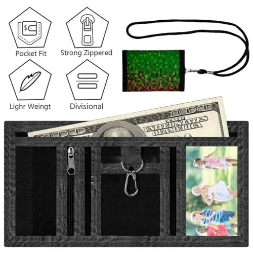 SUJEBKC 1 Pcs Portefeuille Enfant Garcon Portefeuille Enfant Slim Petit Porte Monnaie Homme Mini Porte Monnaie Porte-Monnaie Homme Petit Portefeuille Portefeuille Carte