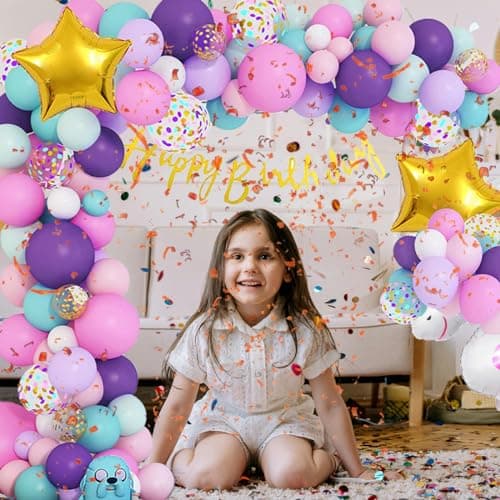 Deluisho Ballon Anniversaire Licorne, Licorne Decoration Anniversaire Fille, Ballon Deco Licorn Anniversaire Fille Ornements de Fête D'anniversaire de Licorne, Bannières D'anniversaire, Guirlandes de