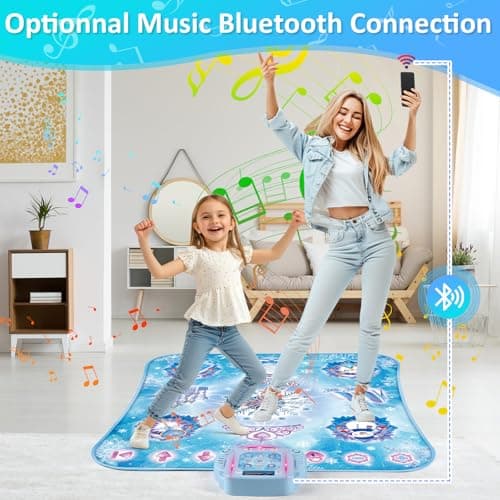 Apritsce Tapis de Danse pour Enfants, Tapis de Danse Fille avec 8 Touches, Tapis Musical Enfant avec Bluetooth, Tapis de Danse électronique pour Filles et Garçons de 3 à 12 Ans