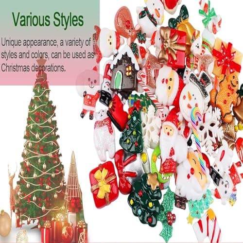 60 Pièces Ornements Miniatures De Noël,Noël Miniature De Résine Père Noël Accessoires De Noël Miniature De Résine Mini Décorations De Noël Figurines Petites Miniatures Ornements Pour Noël Cadeaux