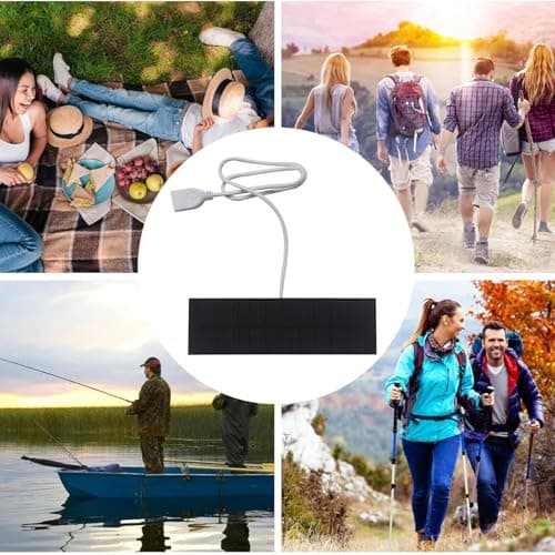 Solar Panel Charger for Camping, Fast Charging USB Charger, Portable Solar Charger, 3W Solar Panel Charger, Solar Charging Panel Phone Charger, Battery Bank for Cell Phone,