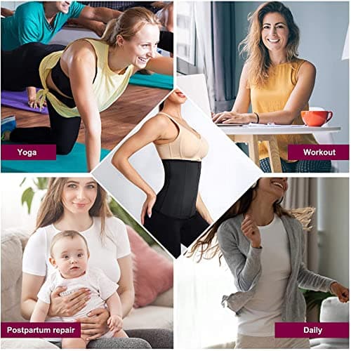 Gaine Amincissante Ventre Plat Femme Corset Minceur Serre Taille Body Sculptant Femme Gainant Ceinture Amincissante, Noir,M