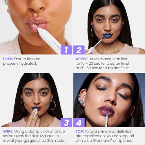 Wonderskin Wonder Blading Lip Stain Masque, Teinture Naturelle pour les Lèvres, Teinture Longue Tenue Waterproof (Beautiful)