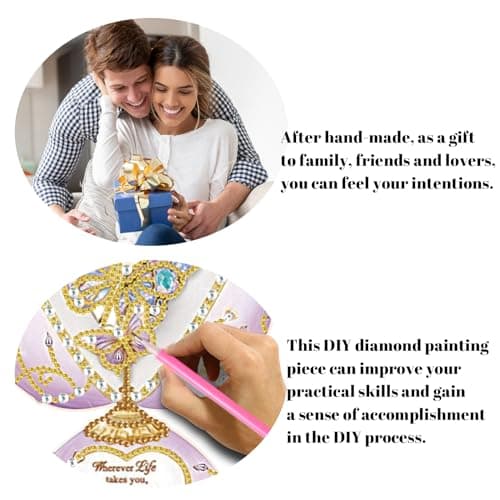 DCIDBEI 5D DIY Diamant Peinture Animaux Décoratif Papillon 12x21cm Diamant Painting Table Décoration Diamond Painting Ornement Table Décoration Peinture par Numéros Ornements Enfants Cadeau Papillon