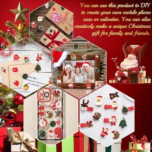 60 Pièces Ornements Miniatures De Noël,Noël Miniature De Résine Père Noël Accessoires De Noël Miniature De Résine Mini Décorations De Noël Figurines Petites Miniatures Ornements Pour Noël Cadeaux