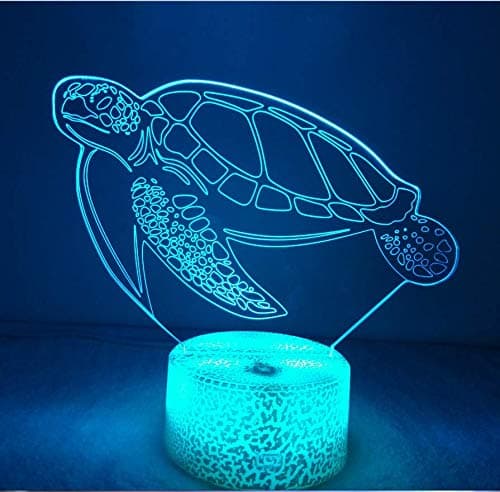 HPBN8 Ltd 3D Tortues LED Lampe Art Déco Lampe Lumières LED Décoration Lampes Touch Control 7 Couleurs Change Veilleuse USB Powered Enfants Cadeau Anniversaire Noël Cadeaux