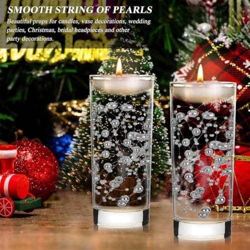 VEOIRXU Perles d'eau Rose, Bougies Flottantes, Perle d'eau, Bougie Flottante pour Vases, Remplisseurs de Bouteilles d'eau, Mariages, Décorations de Centres de Table(Rose, 5M)