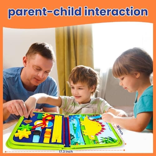 Zaztytoy Busy Board Montessori en Feutre - Jouet Montessori Sensoriel pour Enfants 1-4 Ans, Livre Montessori de Développement Motricité Fine, Cadeau Jouet Garcon Fille Anniversaire Noel