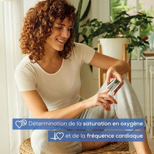 Beurer PO 30 - Oxymètre de pouls digital pour la mesure de la saturation en oxygène dans le sang et le pouls, 61 x 36 x 32 mm, 57 gr, blanc et argent