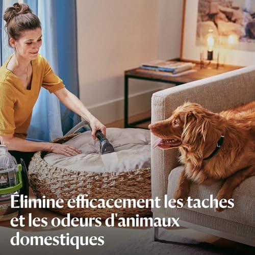 BISSELL SpotClean Pet Pro, Shampouineuse Canapé, Moteur Puissant de 750W, Idéal pour les Propriétaires d'Animaux, Nettoyeur pour Tapis, Moquettes, Meubles, Tissus, Voiture & Plus Encore, 15585