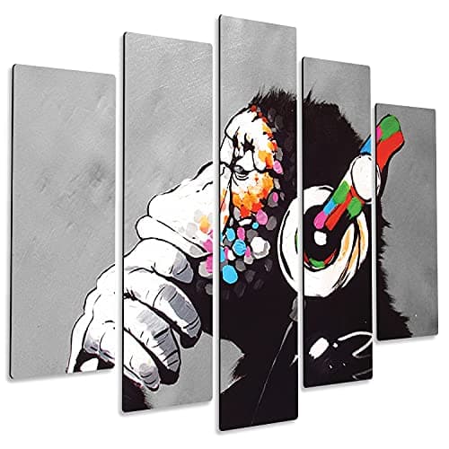 Giallobus - 5 Panneau Multiple Art Board - Banksy - DJ Singe - Bois MDF - 140x100