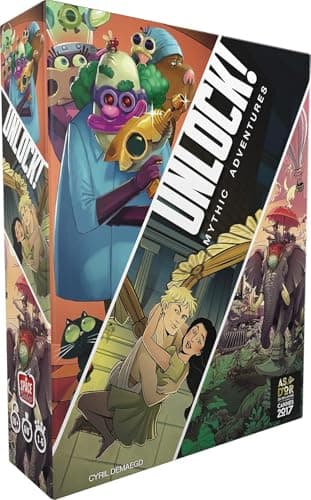 Asmodee - Unlock! Mythic Adventures - UNbox Now - Jeu Escape Game Adultes et Enfants dès 10 Ans - Jeu d'Ambiance - Jeu de Cartes avec Application Gratuite - 1 à 6 Joueurs - en Français- Space Cowboys