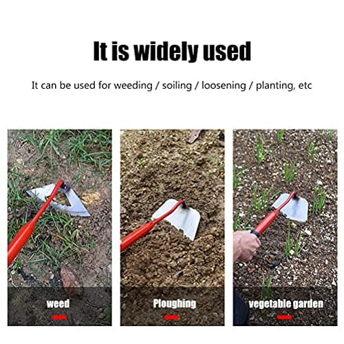Houe en Acier, Outil de Désherbage Portatif de Houe en Acier pour le Sol de Jardinage Outil de Jardin de Houe de Plantation de Jardin en Acier (petit)
