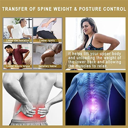 Nubax,Ceinture Lombaire,Ceintures Lombaires,Ceinture gonflable, dispositif de traction, pour le soulagement des douleurs musculaires du dos et la prévention des blessures Correction de la posture