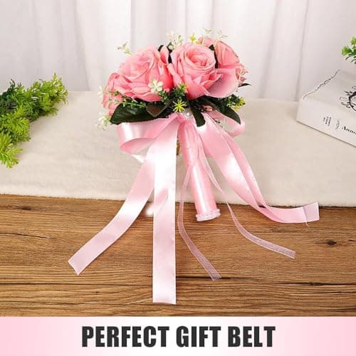 Bieiyhe 2 Rouleaux Ruban Satin Rose 20mm X 22m Ruban Cadeau Emballage Tissu Ruban Bouquet Mariage Ruban Decoratif Satin Polyester Ruban Satin Noel Rubans pour Couture, Présents, DIY Artisanat