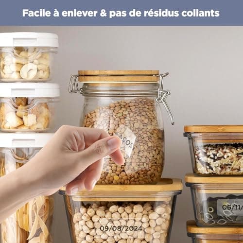 SUPVAN T50M PRO Label Tapes, étiquettes thermiques autocollantes pour la maison, l'école, le bureau et le commerce, 40 mm x 30 mm, 250 Pièces/Rouleau (Blanc)