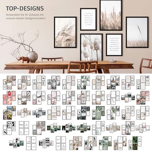 decomonkey - Lot de 6 Posters SANS Cadres Voyages Aesthetic - 4 x DIN A4 & 2 x DIN A3 - Pour Salon, Chambre à Coucher Affiche Murale Decoration Décoratifs - Calme Boho Voyage Italie
