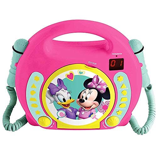 Lexibook, Minnie Lecteur CD, RCDK100MN | 2 microphones, fonction programmation, prise casque